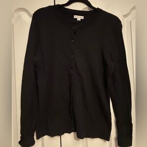 ALFRED SUNG Black Women's Cardigan Cotton Cashmere blend